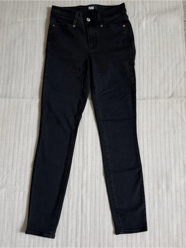 Paige Hoxton Ankle Jeans in Magical Night Black Skinny Jeans Size 26 - Image 3
