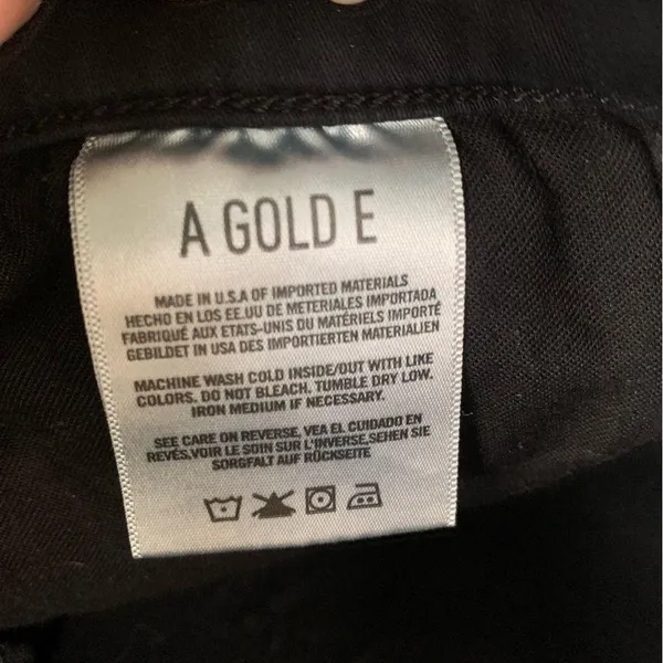AGOLDE Black Distressed Skinny jeans Denim size 26 high rise - Image 3