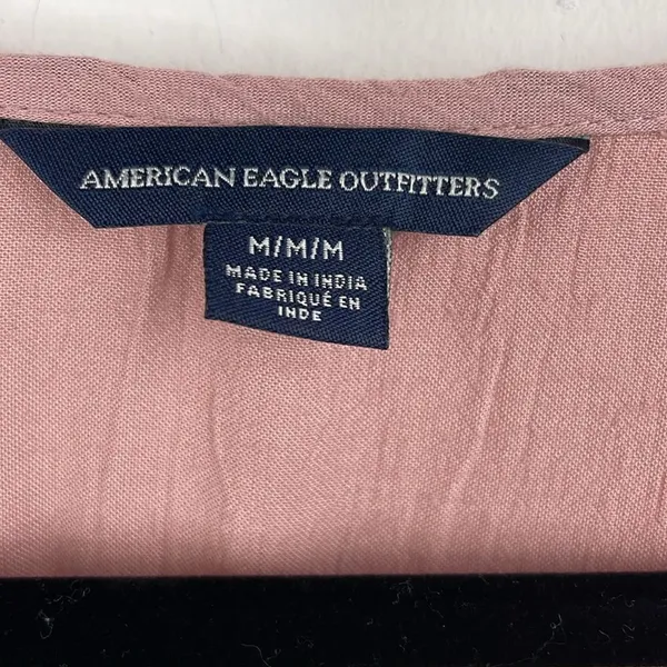 American Eagle Pullover Embroidered Mauve Boho Dress size Medium - Image 8