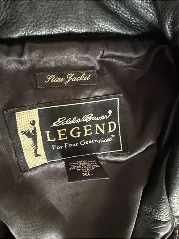 Eddie Bauer Legend Women’s Black Leather Jacket XL Tall - Image 4