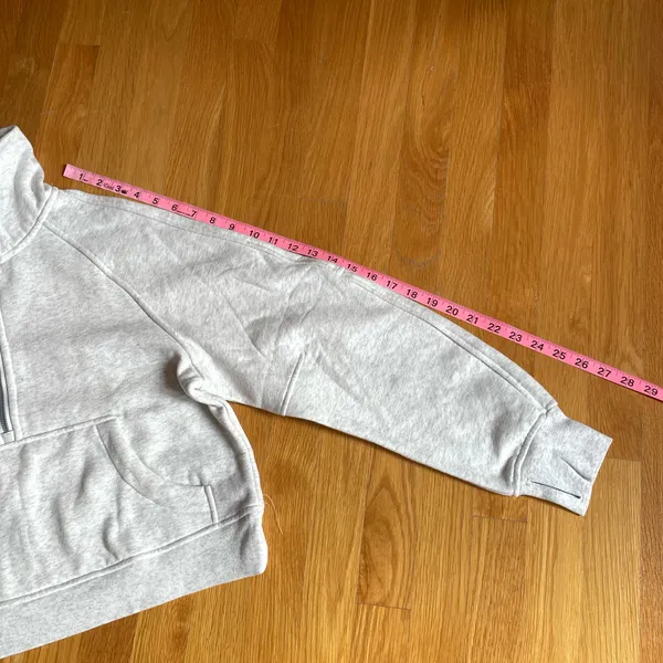 ODODOS Women’s Half Zip Fleece Hoodie Funnel Neck Heather Gray XS NWT - Image 10