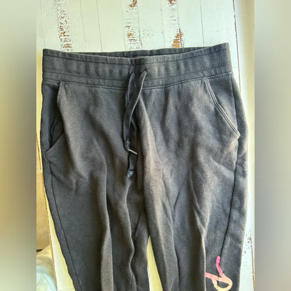 PINK - Victoria's Secret black lounge pant joggers - Image 5