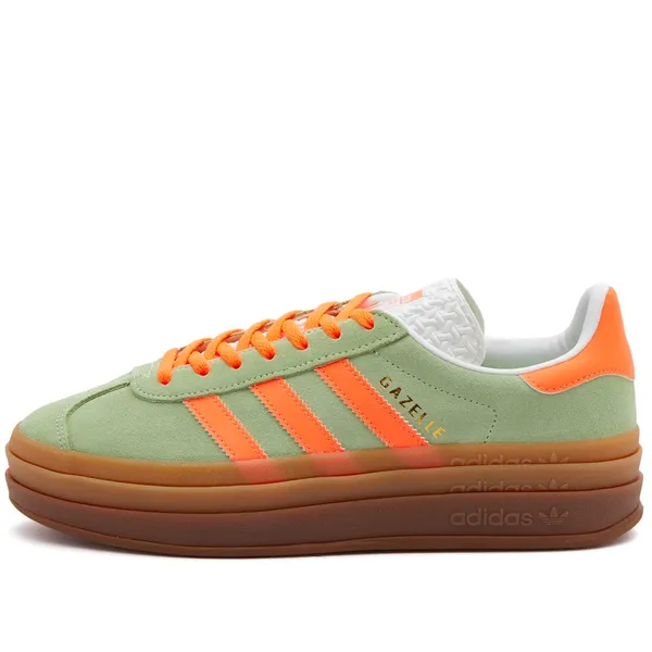 💚🧡NEW ADIDAS GAZELLE BOLD W Semi Green Spark, Screaming Orange & Core White - Image 2