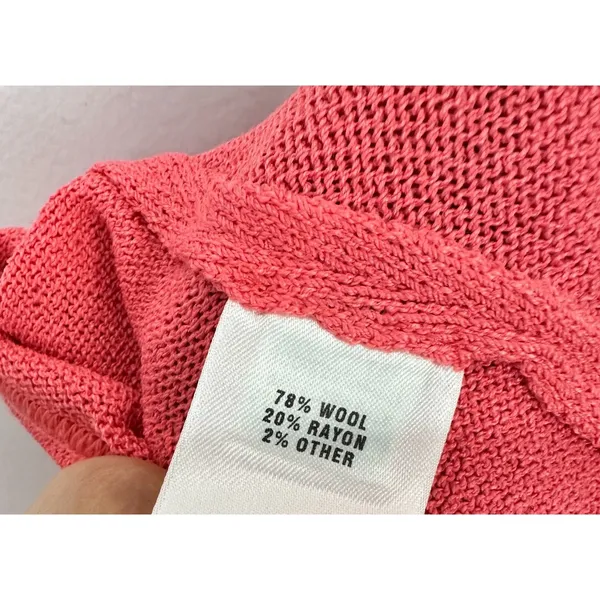 St. John Sport‎ Knit Pants XL Coral Pink Lace Trim Cropped Wool Blend Luxury - Image 8