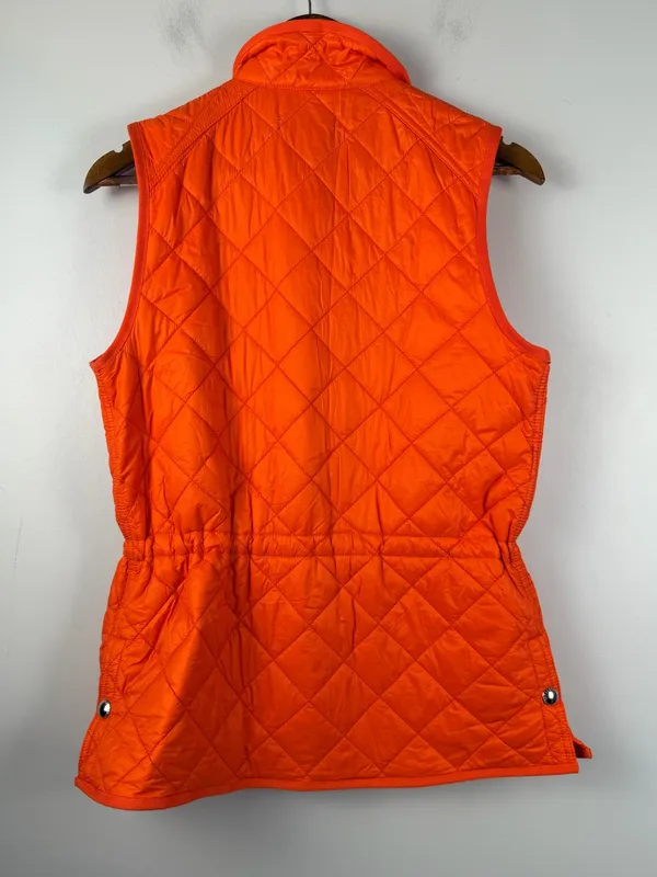 Lauren Ralph Lauren hunter orange quilted puffer vest size medium - Image 5