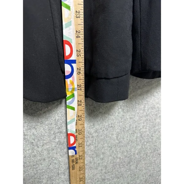 L'AGENCE‎ Womens Blazer Size 6 Black One Button Lined Relaxed Solid Pockets Work - Image 12