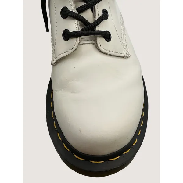 Dr. Martens 11821 1460‎ Smooth White Leather Combat Womens Boots Sz UK 6 US 8 - Image 9