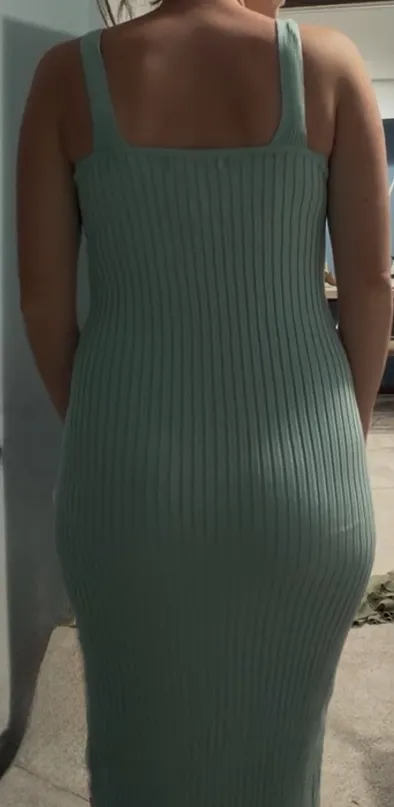 Merokeety Sage Green Knit Dress - Image 5