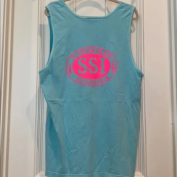Comfort Colors St. Simons Island GA Tank T-Shirt - Image 2