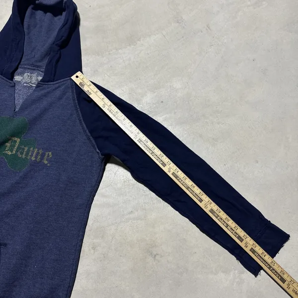 Retro Brand Notre Dame Pullover Hoodie Women's Size M Blue USA MADE Sweatshirt - Image 5