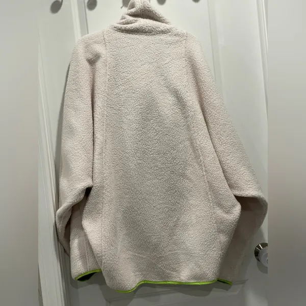 Free People Movement Hit The Slopes Fleece Shawl Jacket in Canvas Combo Size L - Image 6