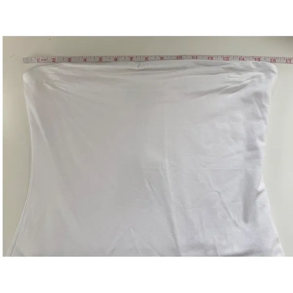 See You Monday White Tube Top Strapless Basic Crop‎ ST8412 XL NWT - Image 3