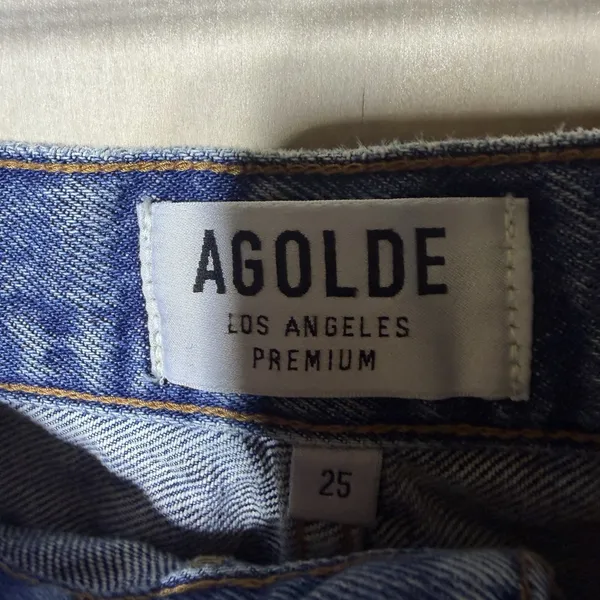 Agolde Parker Denim Shorts Womens 25 Distressed Cutoff‎ Raw Hem High Rise - Image 3