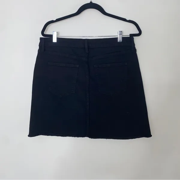 Stitch Fix JustUSA Ladies A-Line Frayed Black Tatiana Denim Jean Skirt Large NWT - Image 3