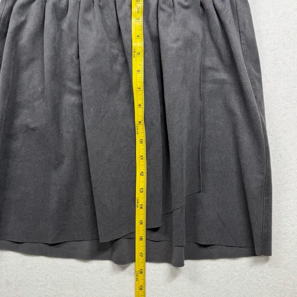 Wilfred Free Aritzia Gray Mini Skirt Size Large Elastic Waist Draped Skirt - Image 8