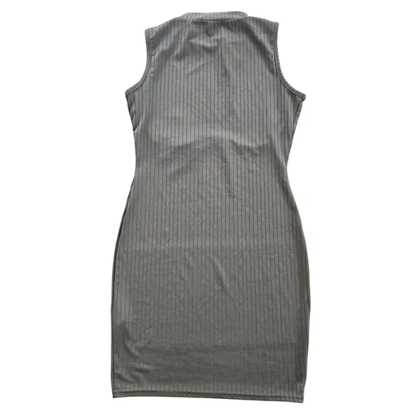 PrettyLittleThing 23Y NWT Khaki Rib Underbust‎ Detail Bodycon Mini Dress Size 6 - Image 3