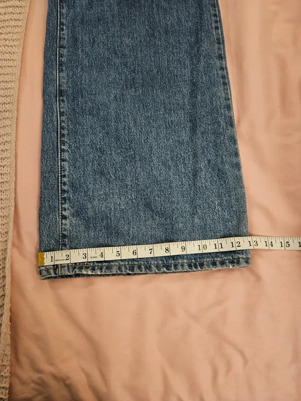 Levi's Blue Wide Leg Flare Jeans - Image 9