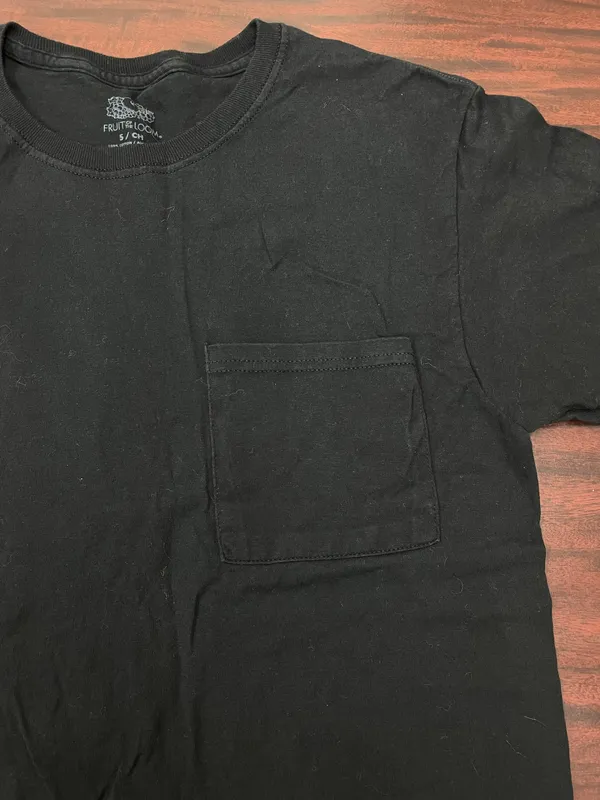 Fruit of the Loom Michael Myers This Is My Happy Face Black Short Sleeve Pocket Tee Size Small - Image 3