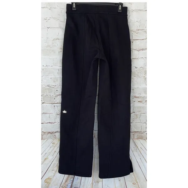 Alo Yoga High-Waist Free Time Straight Leg Sweatpants Wide Leg Women XS Heavy - Image 2