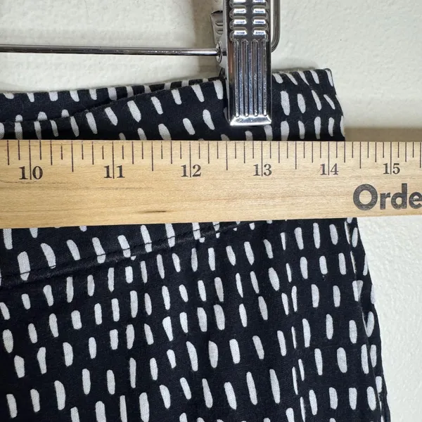 Kmart Women's Printed Drawstring Pajama Pants Black White Size M - Image 3