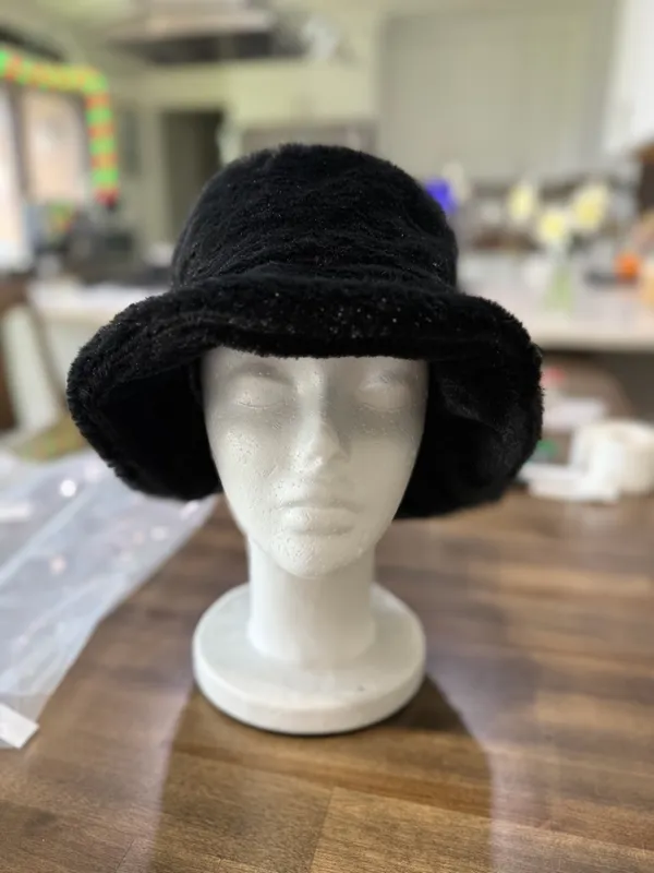 Women's Black Faux Fur Hat #260353 - Image 2
