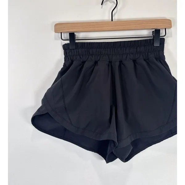 Lululemon Womens Shorts Black Track That High Rise Lined Athletic Stretch Size 4 - Image 6