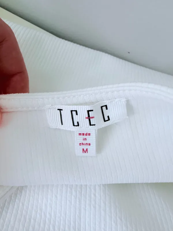 TCEC White Bodysuit Ruffle Sleeve - Image 2