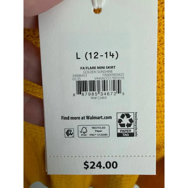 Free Assembly Golden Sunshine Flare Mini skirt size large - Image 3
