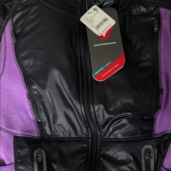 Free People Movement‎ Women’s Purple and Black fleece/tech Jacket size Medium - Image 7