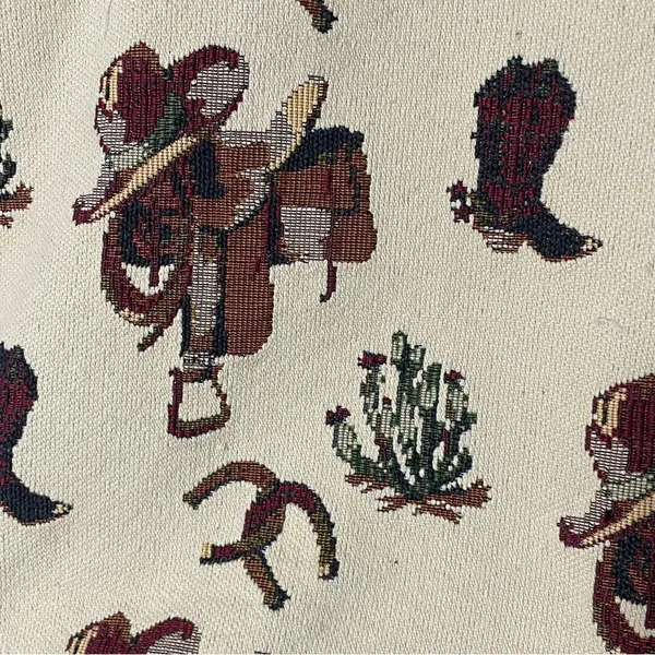 Equestrian Tapestry‎ Tote Handbag Black - Image 2