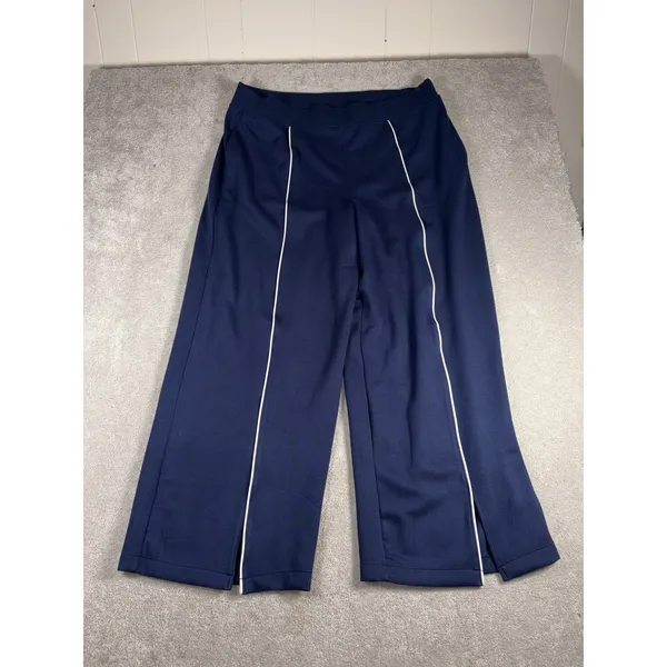 Spanx Air Essentials Track Pants Size 3XL Wide Leg High Waist Navy Blue NWT - Image 2