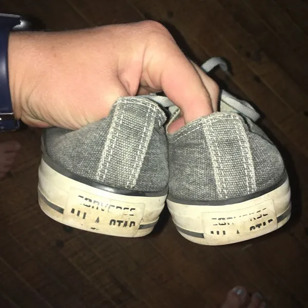 Converse All Star low top gray denim W9 sneakers - Image 3