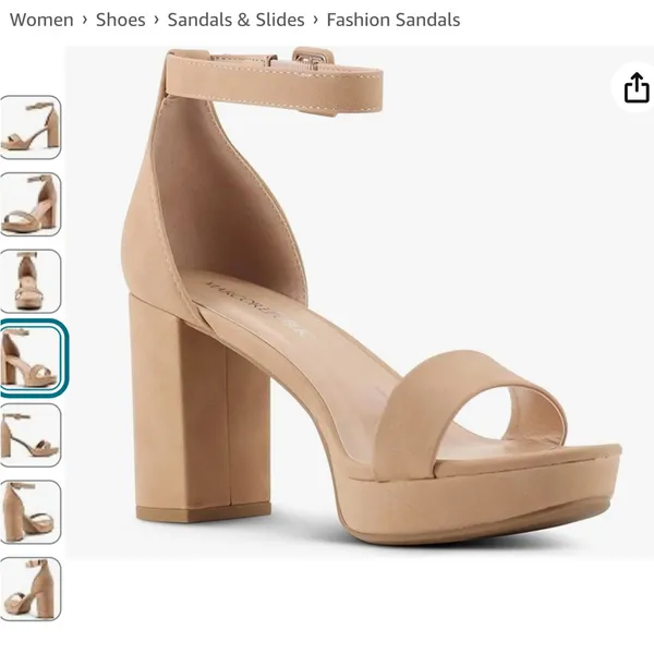 - New Marco Republic tan platform block heeled sandals size 6.5 - Image 5