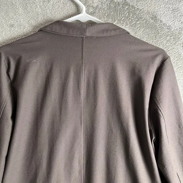 Eileen Fisher Washable‎ Stretch Crepe Jacket Size Small Rye Grayish Brown - Image 4