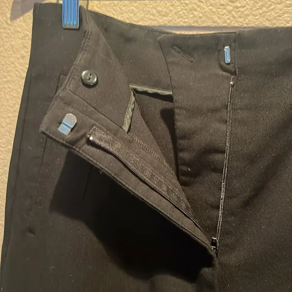 Zara Women’s Cropped Trousers Slacks Pants Size Large NotchBack Black - Image 8