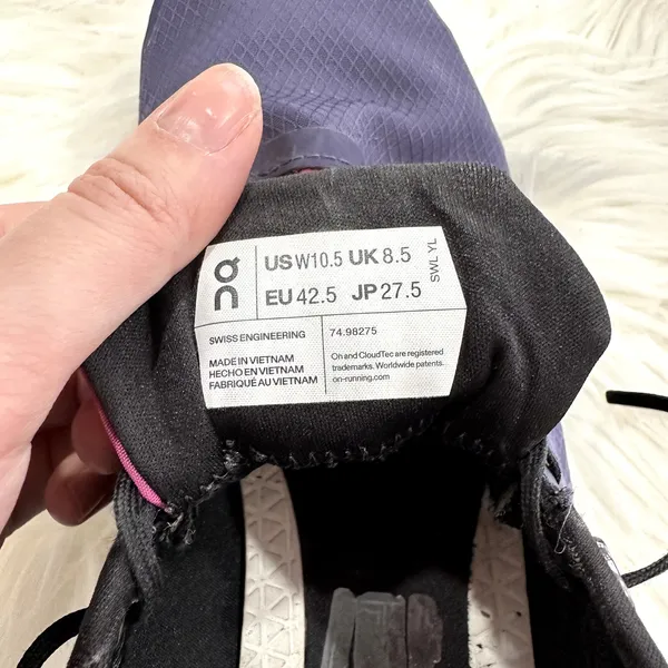 On Cloudvista Flint/Acai Waterproof Running Shoes Sz 10.5 - Image 8
