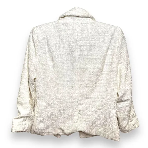 Lulu’s l White Tweed Open-Front Blazer Medium New with Tags - Image 13