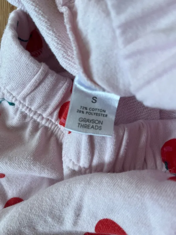 Grayson Threads Cherry Print Wide Leg Pajama Pants Small Pink Red Coquette Loungewear Soft Girl - Image 8