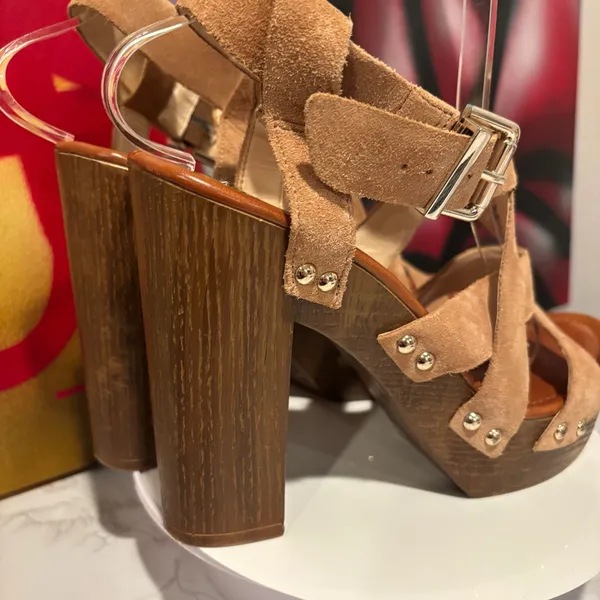 INC International Concepts Camira Suede Studded Platform Block Heel Sandals - Image 7