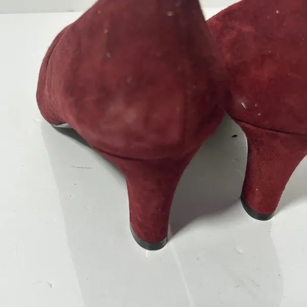 Easy Spirit Esquota Burgundy Suede Kitten Heel Round Toe Pumps Womens 8.5 M‎ - Image 3