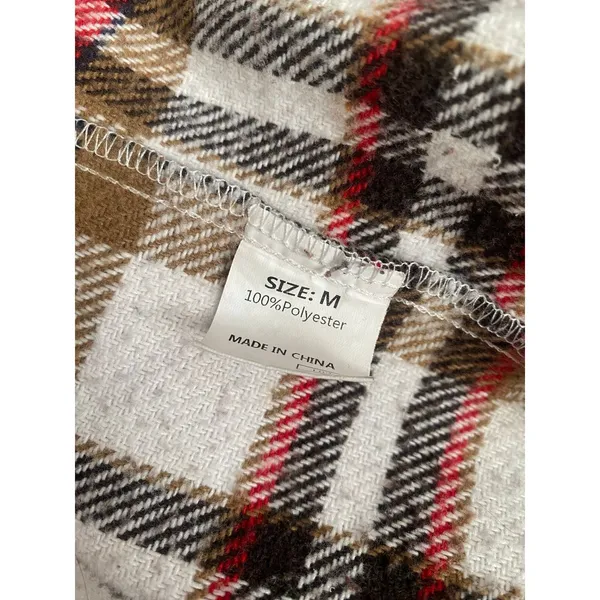 Dokotoo Button Down Shacket Boyfriend Long Sleeve Oversized Plaid Size M - Image 3