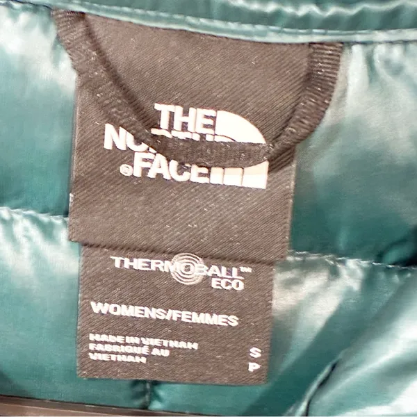 The North Face Women’s Green ThermoBall Eco Jacket‎ Puffer Quilted Size Small - Image 3