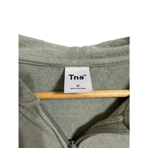TNA Women's Full Zip Thermal Cotton Blend‎ Hoodie Size Medium - Image 3