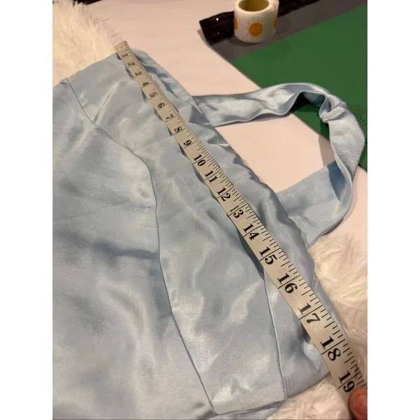 Princess Polly Legacies Strapless Maxi Dress in Satin Icy Blue Size 12 - Image 4