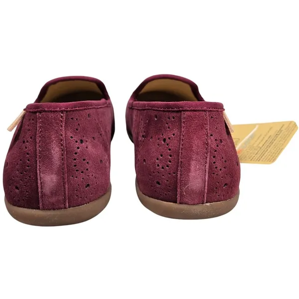 Spenco Women Suede Perforated Ballet Flats Slip On Shoes Mahogany Size 9‎ - Image 6