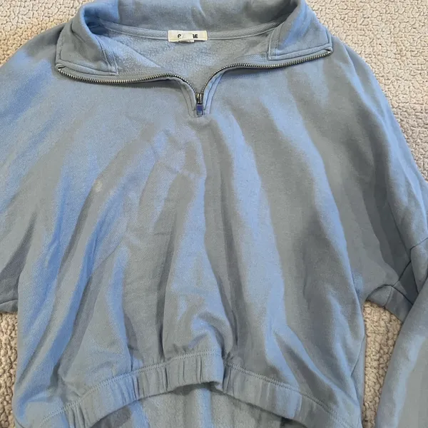 Garage blue half zip sweatshirt - Image 2