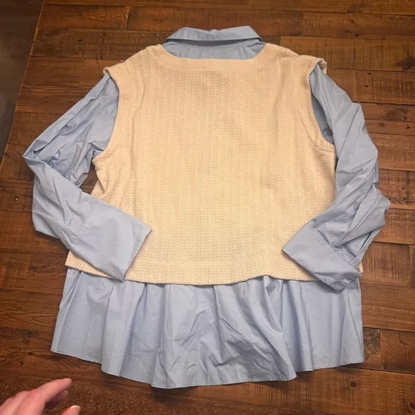 Anthropologie‎ Twofer Sweater Knit Blouse - Image 4