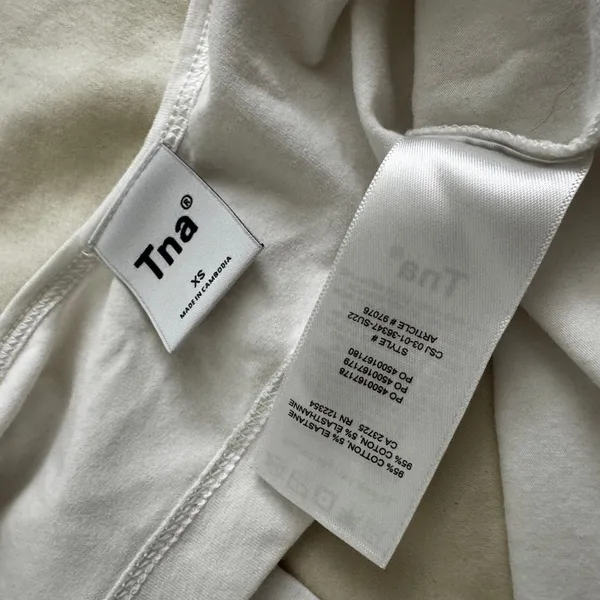 Aritzia TnaCHILL™ Lorel Crop Tank Top - White, Size XS - Image 3