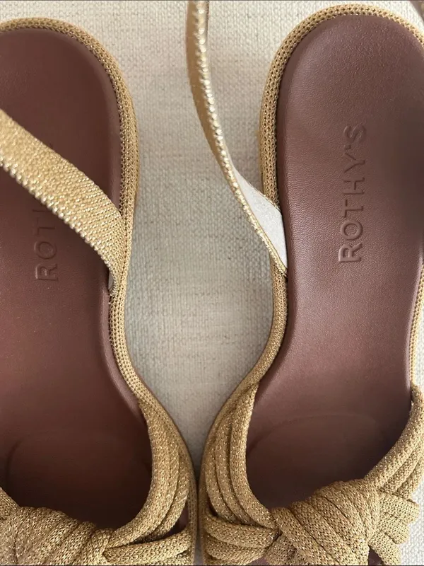 Rothy's Women's The Knot Sandals, Golden Sun, Size 8, NWT NWT - Image 9