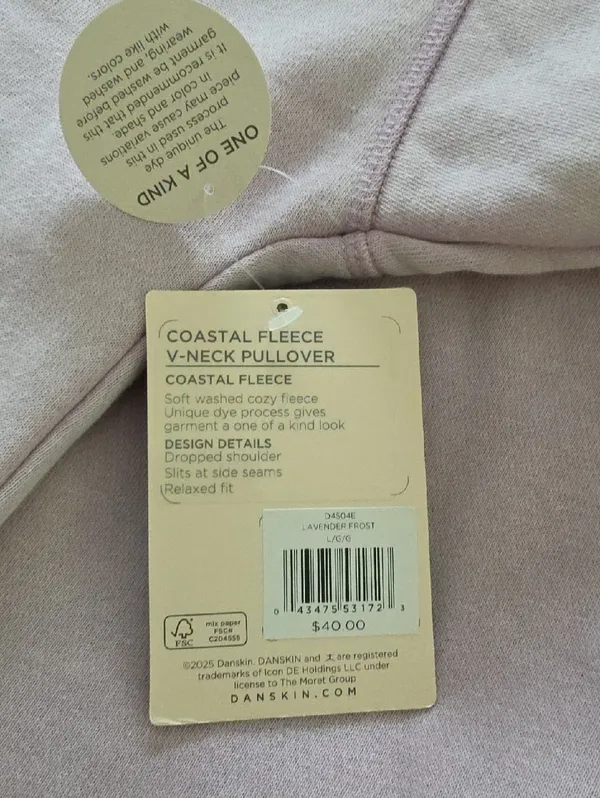 NEW Danskin Lilac Sweatshirt Large - Image 7